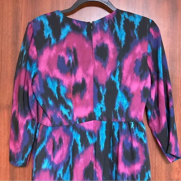 ANTHROPOLOGIE Hutch Floristry Dress Watercolor Purple Blue Size 2 - Picture 7 of 9